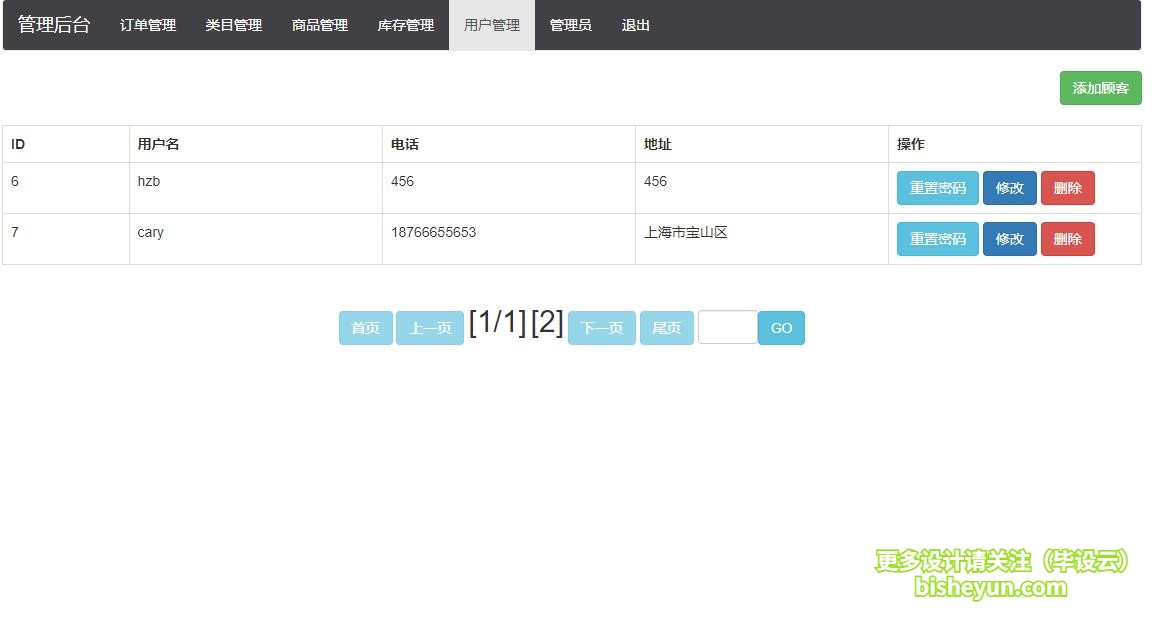 基于java图书商店管理系统-用户管理