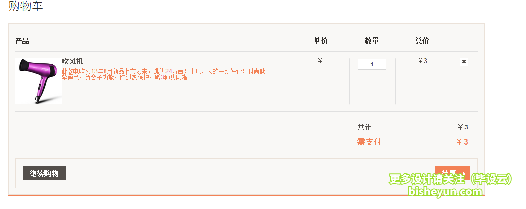 基于java网上拍卖秒杀管理系统-购物车